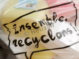Bidons, plastiques big bag, ficelles…: on recycle!